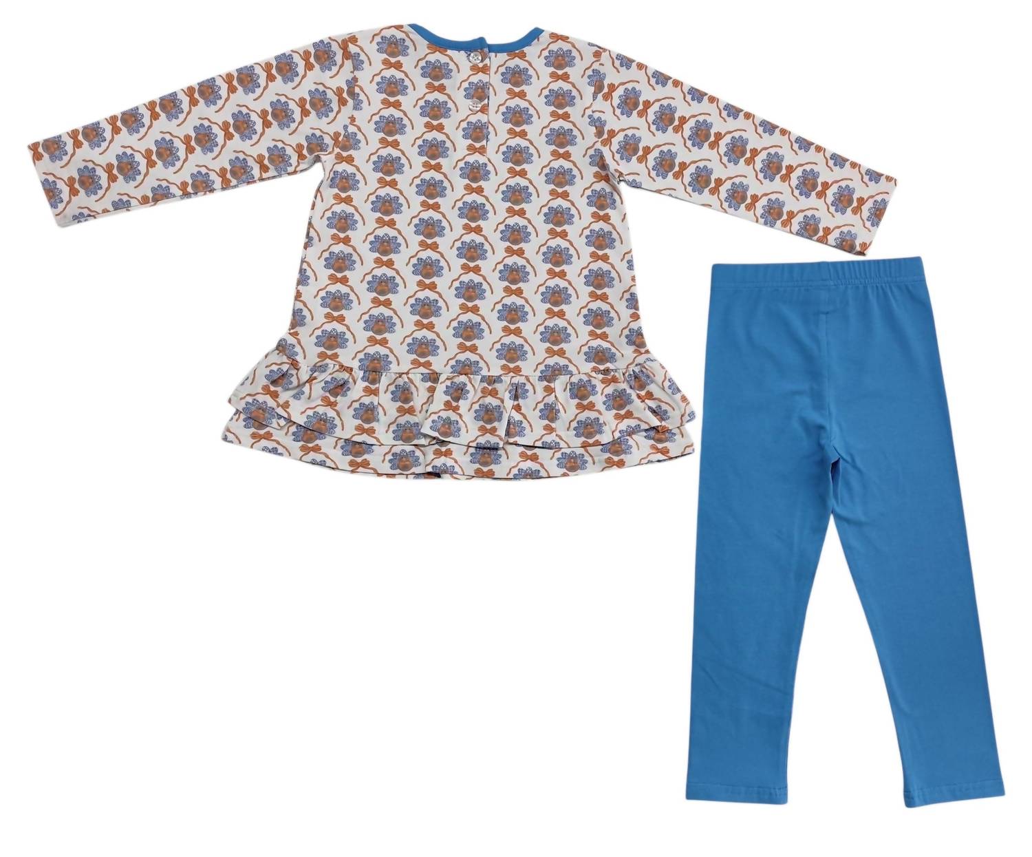 Jumping Jolly Girl's Gobble Pant Set in blue - item - detail view
