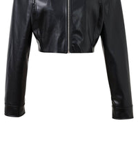 Fashion Brand Company - Plant Leather Cropped Jacket