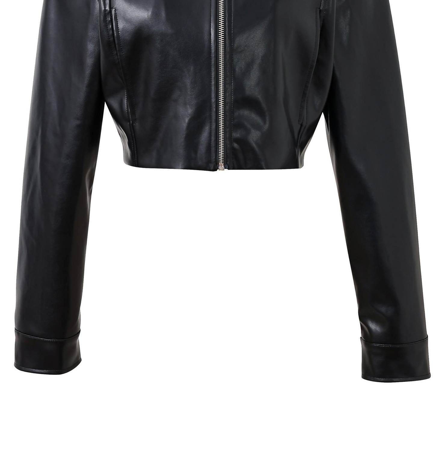Fashion Brand Company - Plant Leather Cropped Jacket
