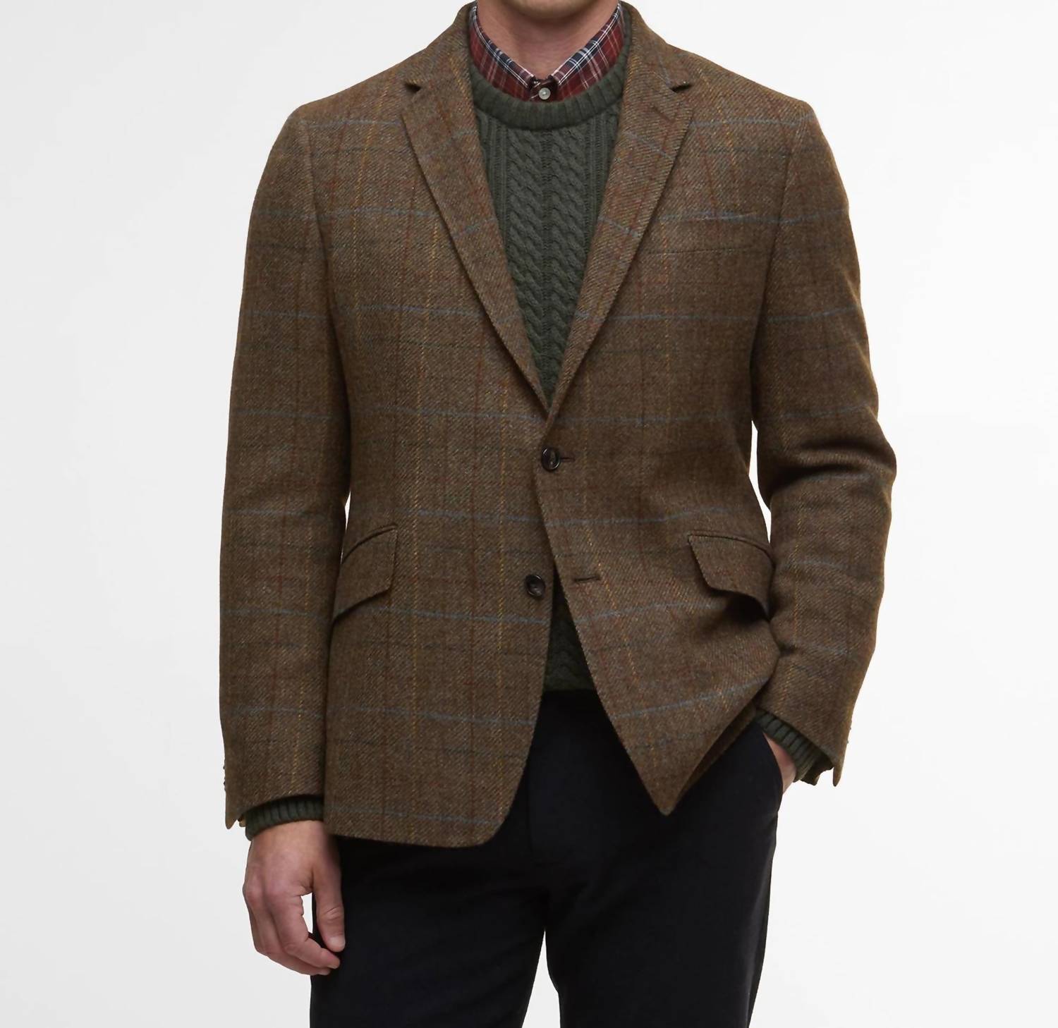 Barbour Sullivan Moons Check Blazer in brown - men's jacket