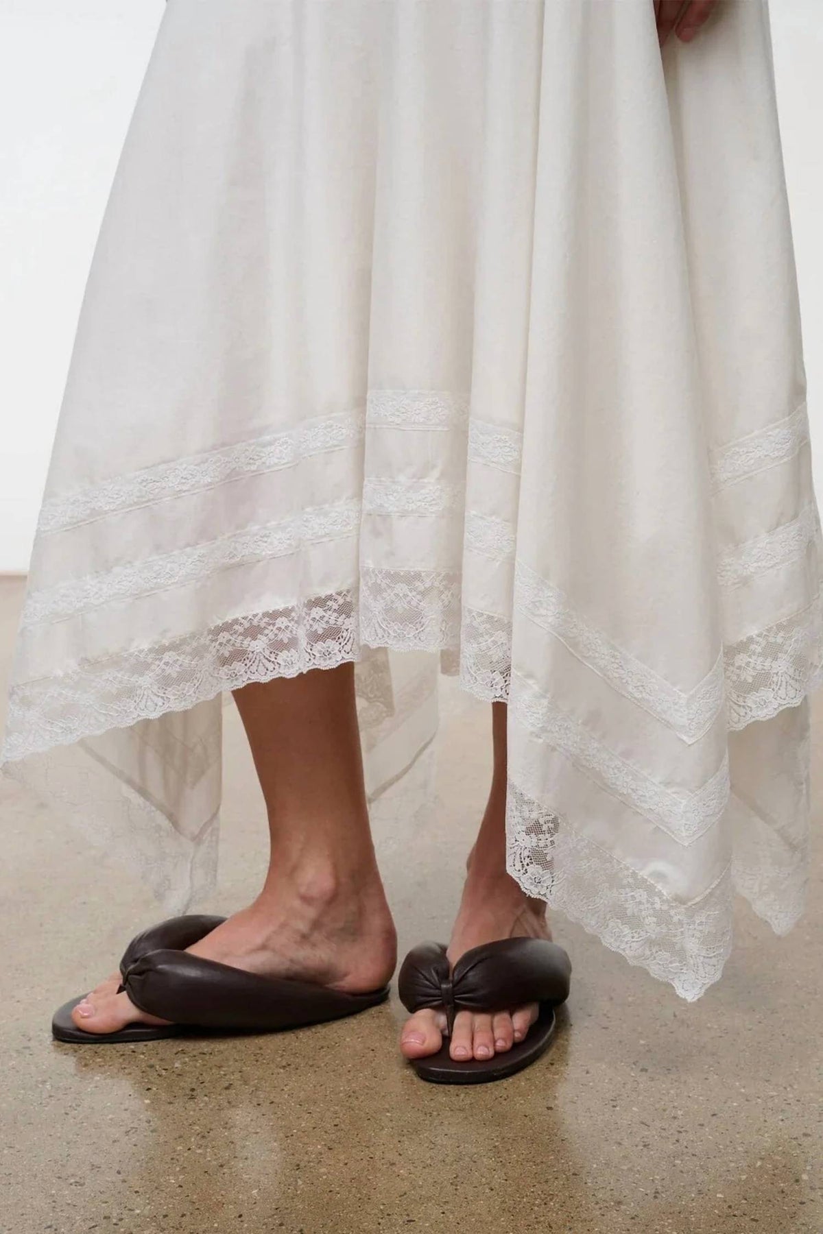 Staud - Ainsley Lace Trim Maxi Skirt