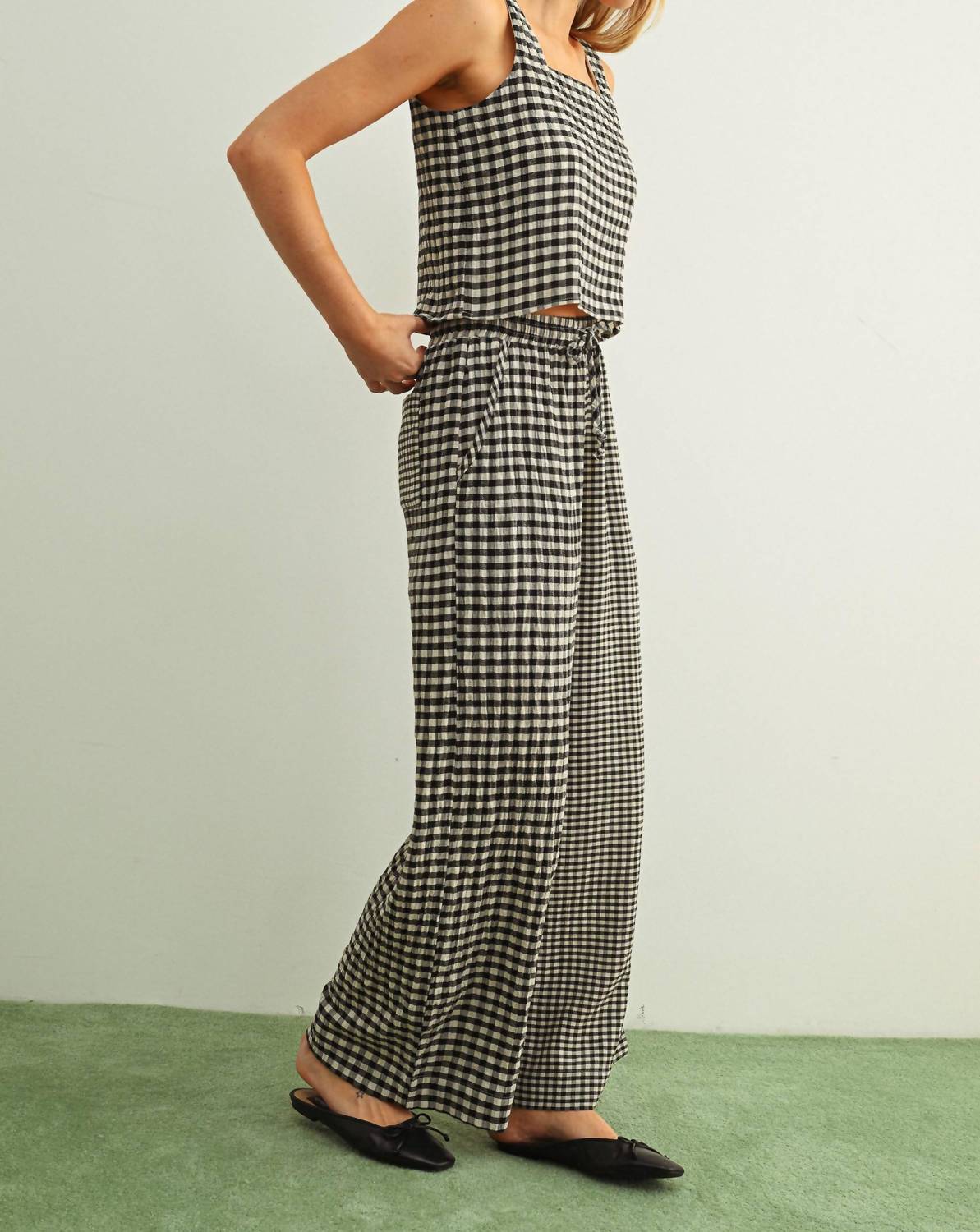 Miou Muse - Grant Gingham Straight Pants