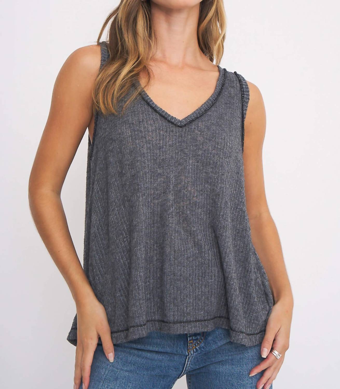 Project Social T - Roll With It Split Back Tank Top