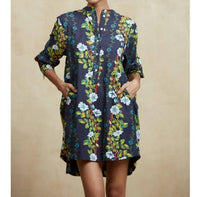 RO'S GARDEN Cynthia Short Dress in navy scala - women's dress