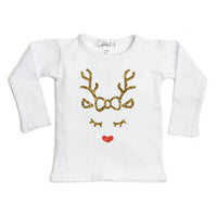 Sweet Wink - Baby Girls Reindeer Holiday T-shirt