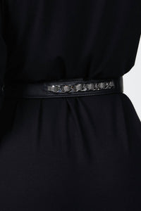 LEATHER BELT WITH CHAIN