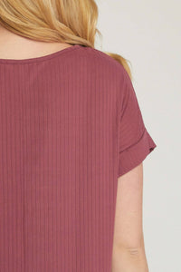 Entro - Ribbed Pocket Midi Dress