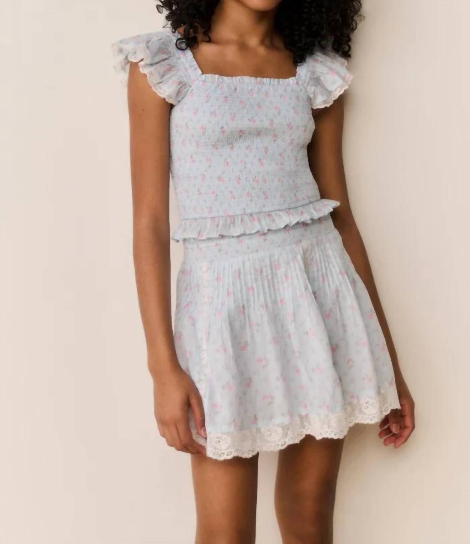 Loveshackfancy - Tween Solena Floral Cotton Skirt