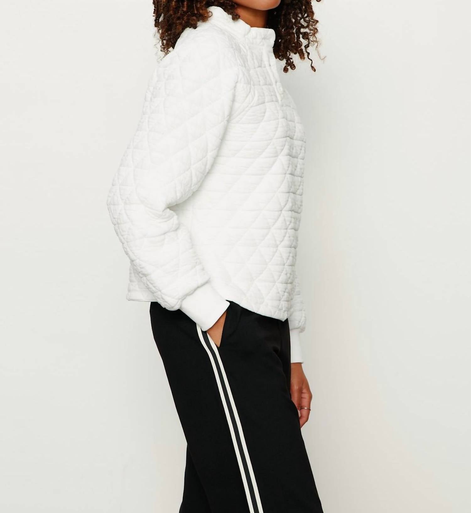 Sanctuary - Quilted Button Pullover