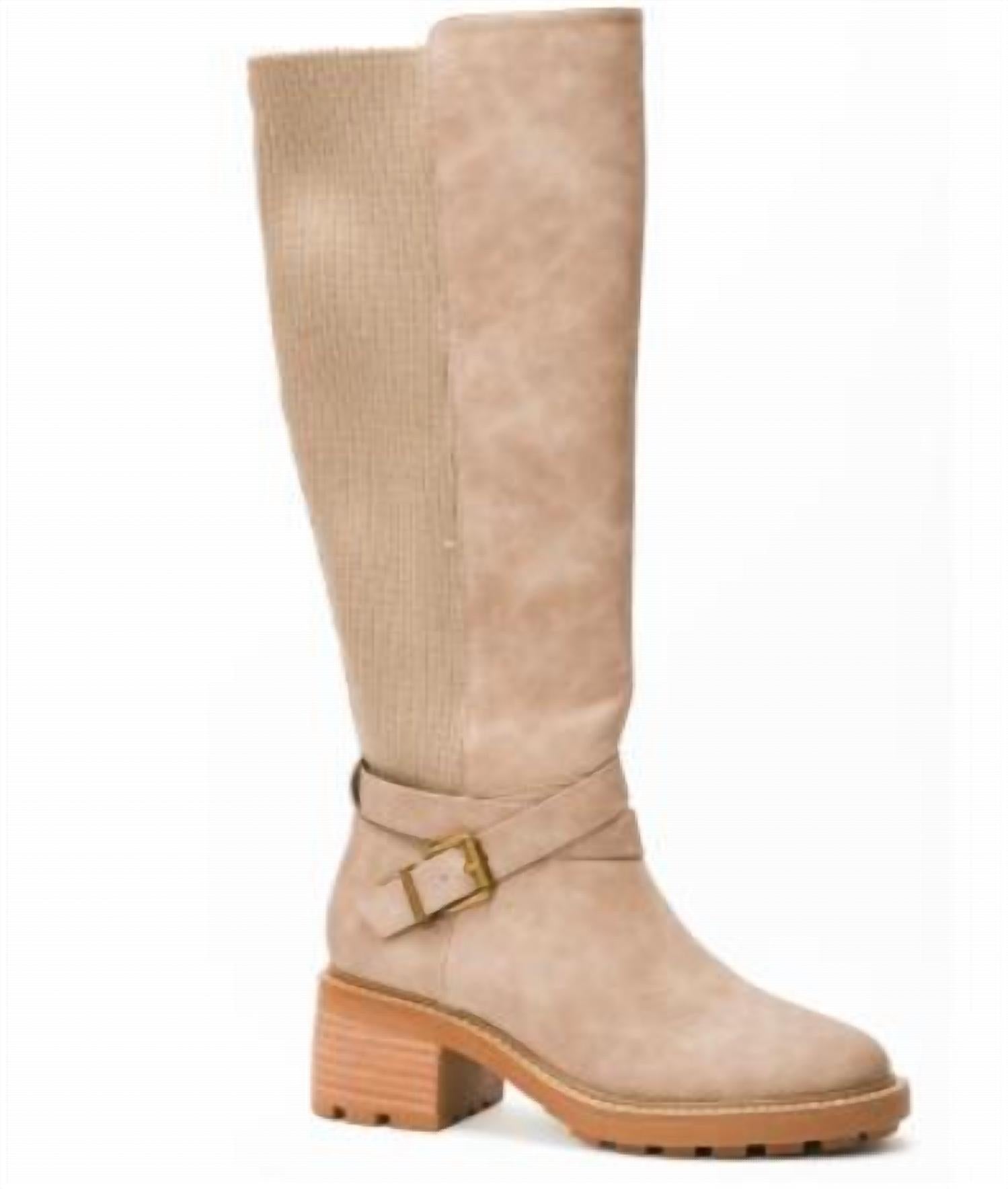 Hey Girl by Corkys Women's High There Boots in taupe - women's shoe