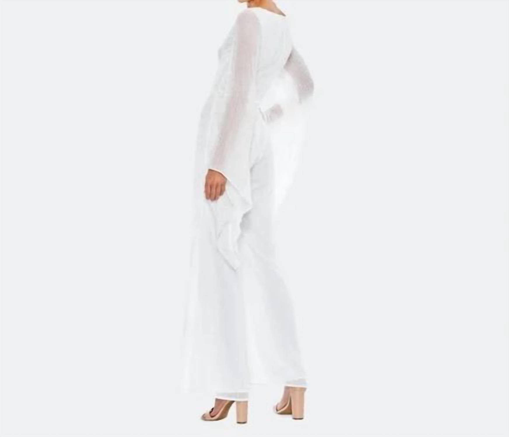 Mac Duggal - Formal Bell Sleeve Sequins Jumpsuit