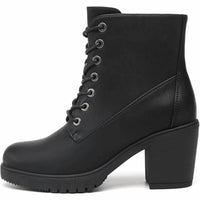 Tyndall - Women's Chunky Heel Ankle Boot Round Toe Size Zip Shoes
