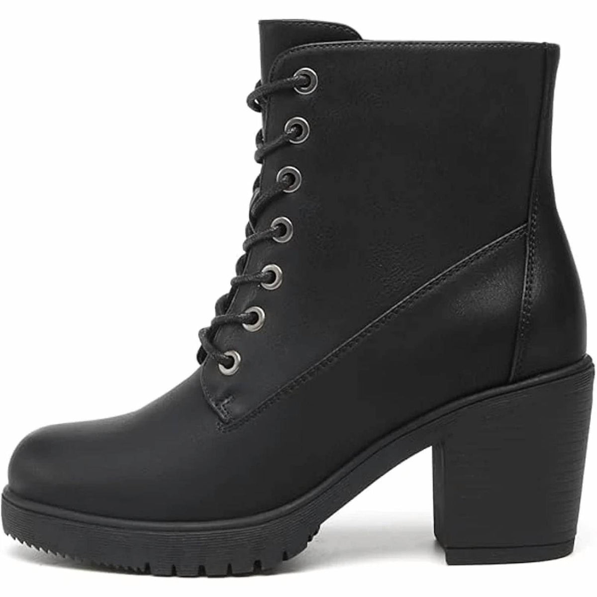 Tyndall - Women's Chunky Heel Ankle Boot Round Toe Size Zip Shoes