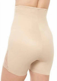 Miraclesuit Shape Away With Back Magic Lace Hi-waist Boyshort in nude - women's shorts - alternate view