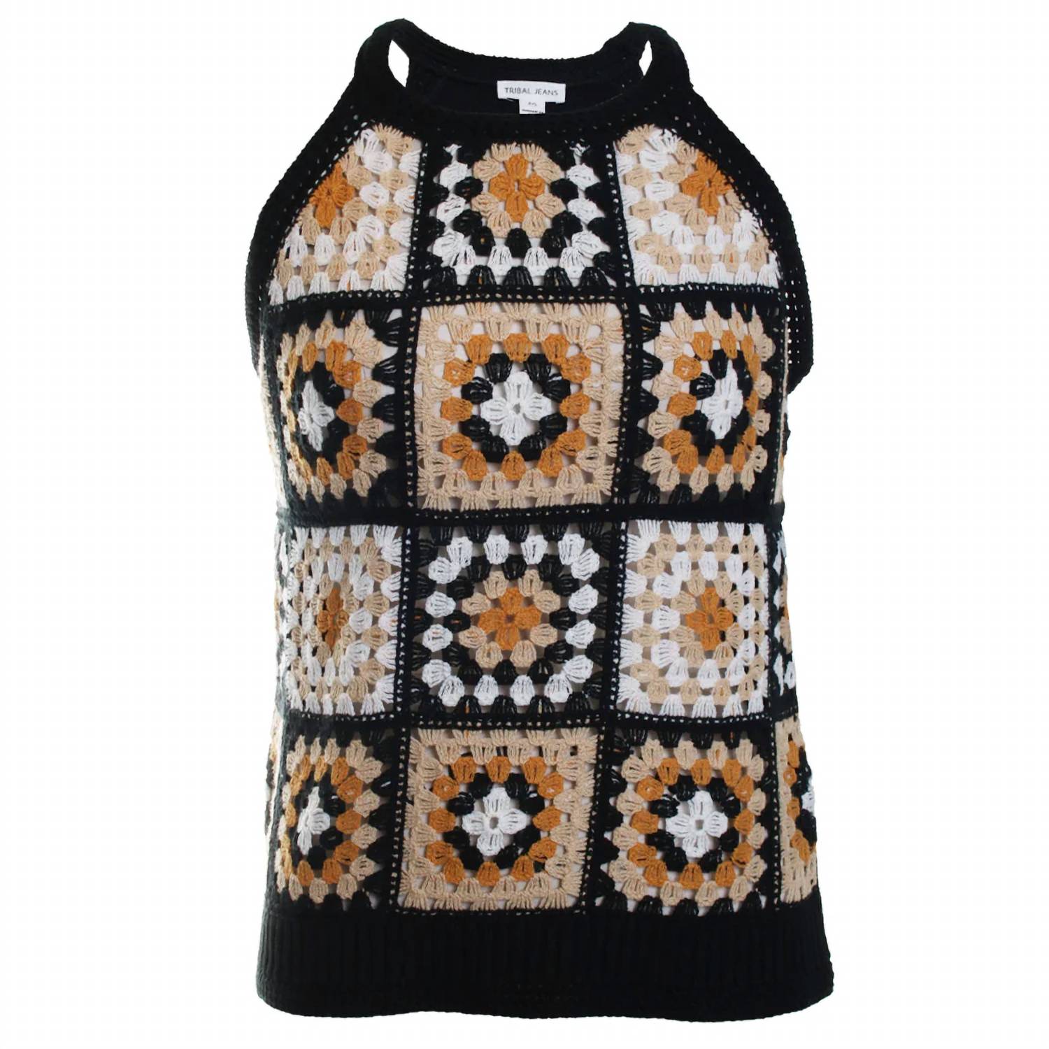 Tribal - Crochet Halter Sweater Tank
