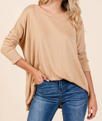 Cream N Sugar - Rib Crew Neck Tunic