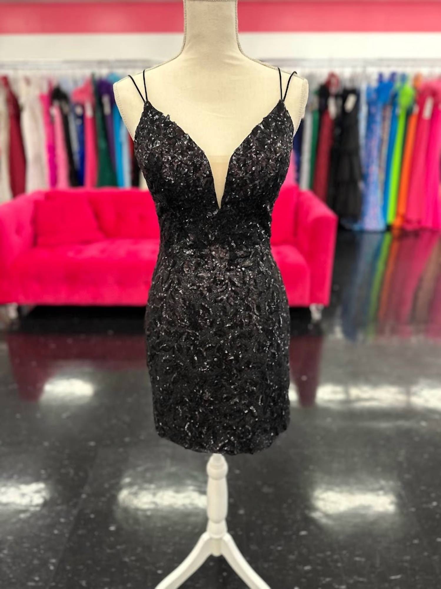 Amarra - Women's Short Fitted Sequin Dress