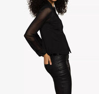 Sanctuary - Fitted Mesh Button Down Shirt
