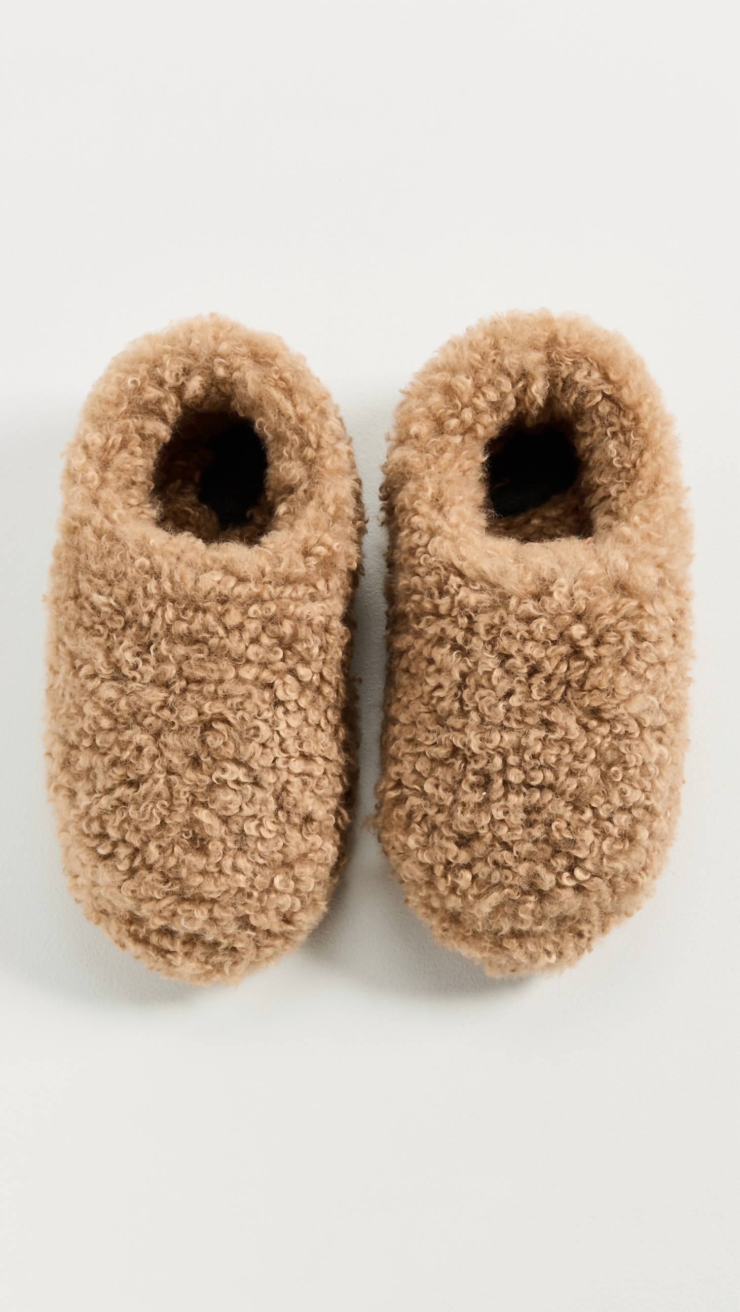 APPARIS Women's Misha Bouclette Slippers in camel - women's shoe - detail view