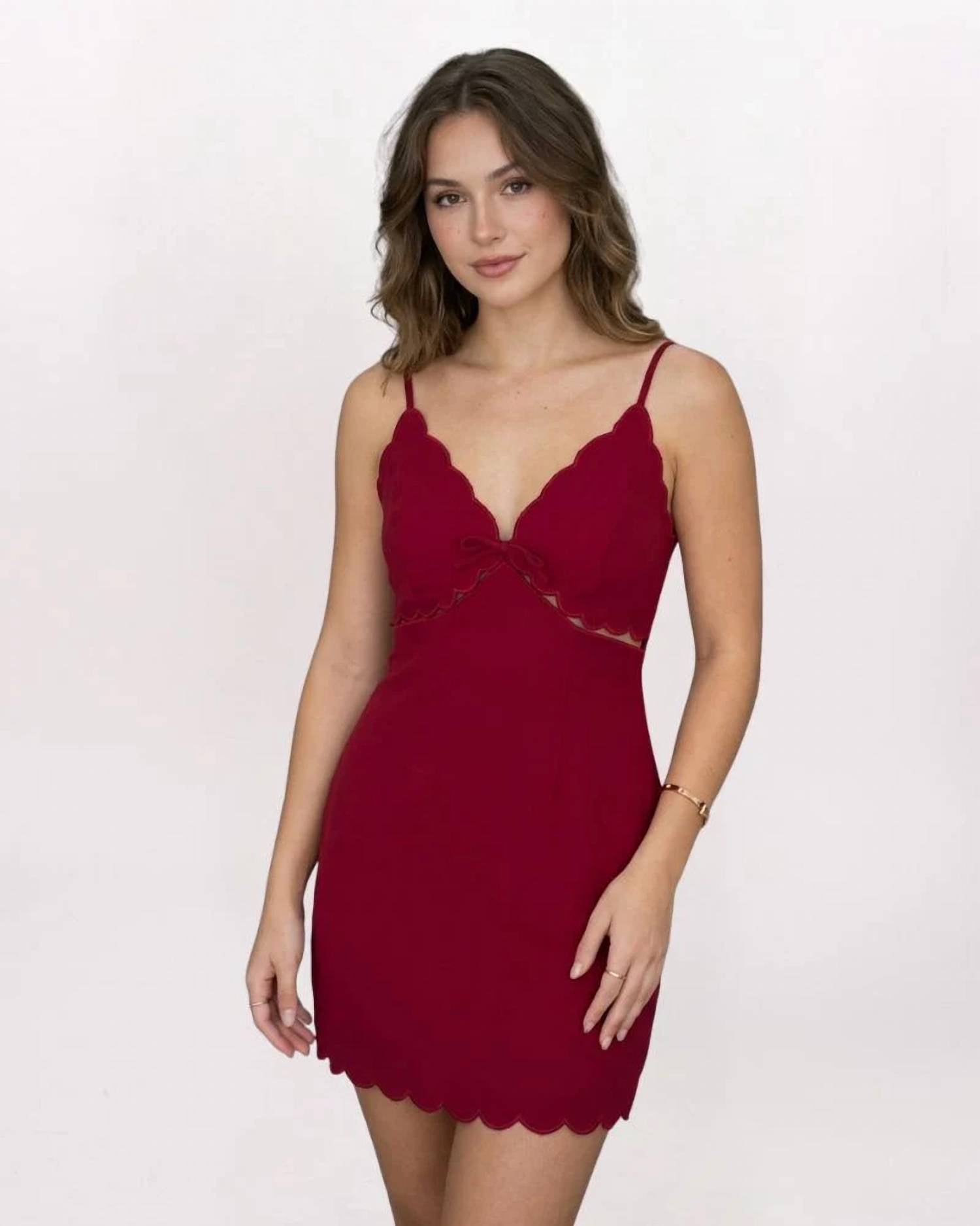 Rowan + Riot - Scallop Cutout Detail Dress