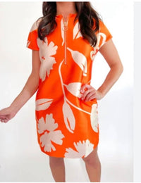 Jade - Zipper Brocade Dress