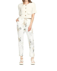 Papillon - Collared Short Sleeve Button Front Blouse