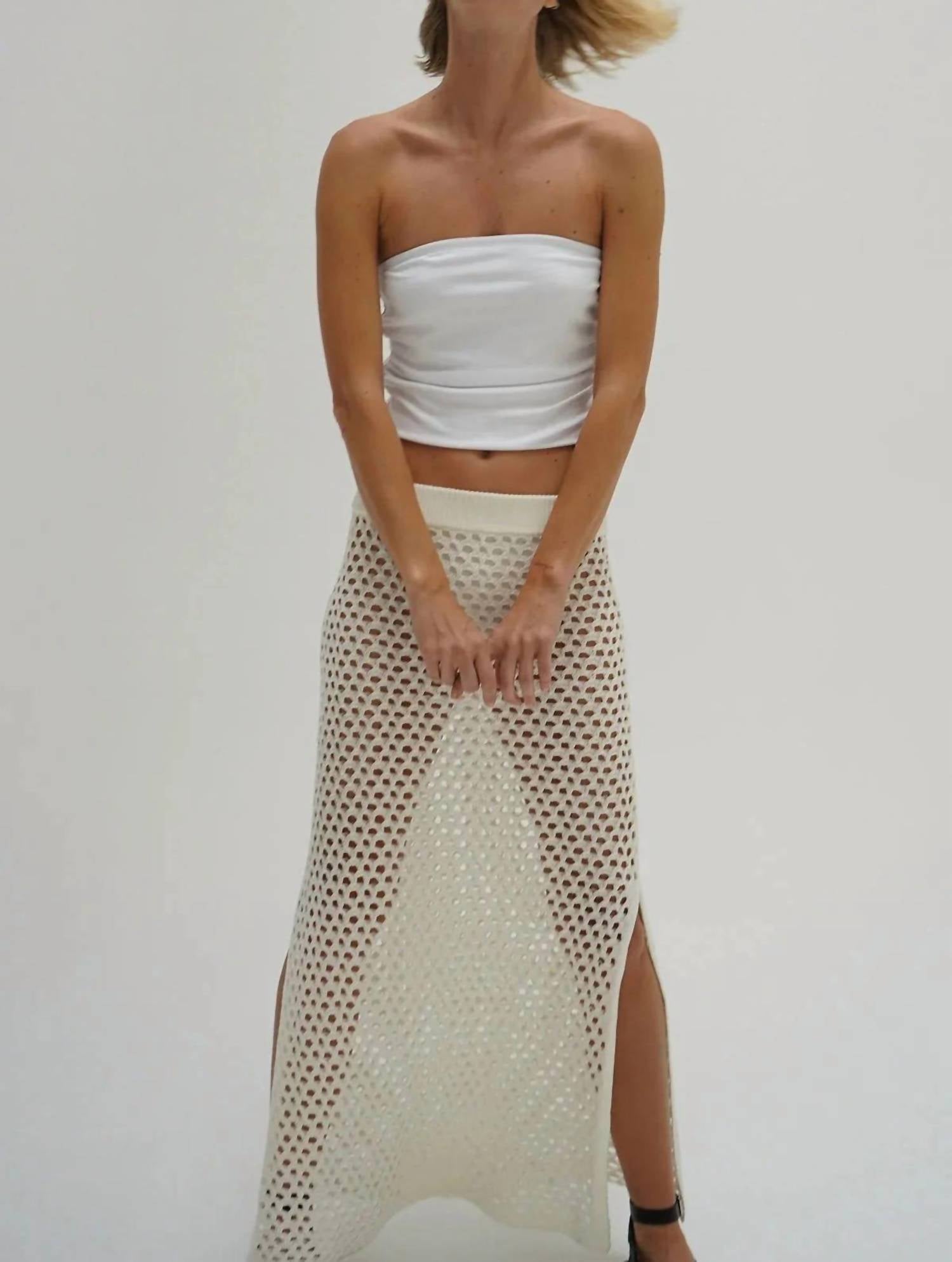 Lna - HOLLY RIBBED STRAPLESS TOP