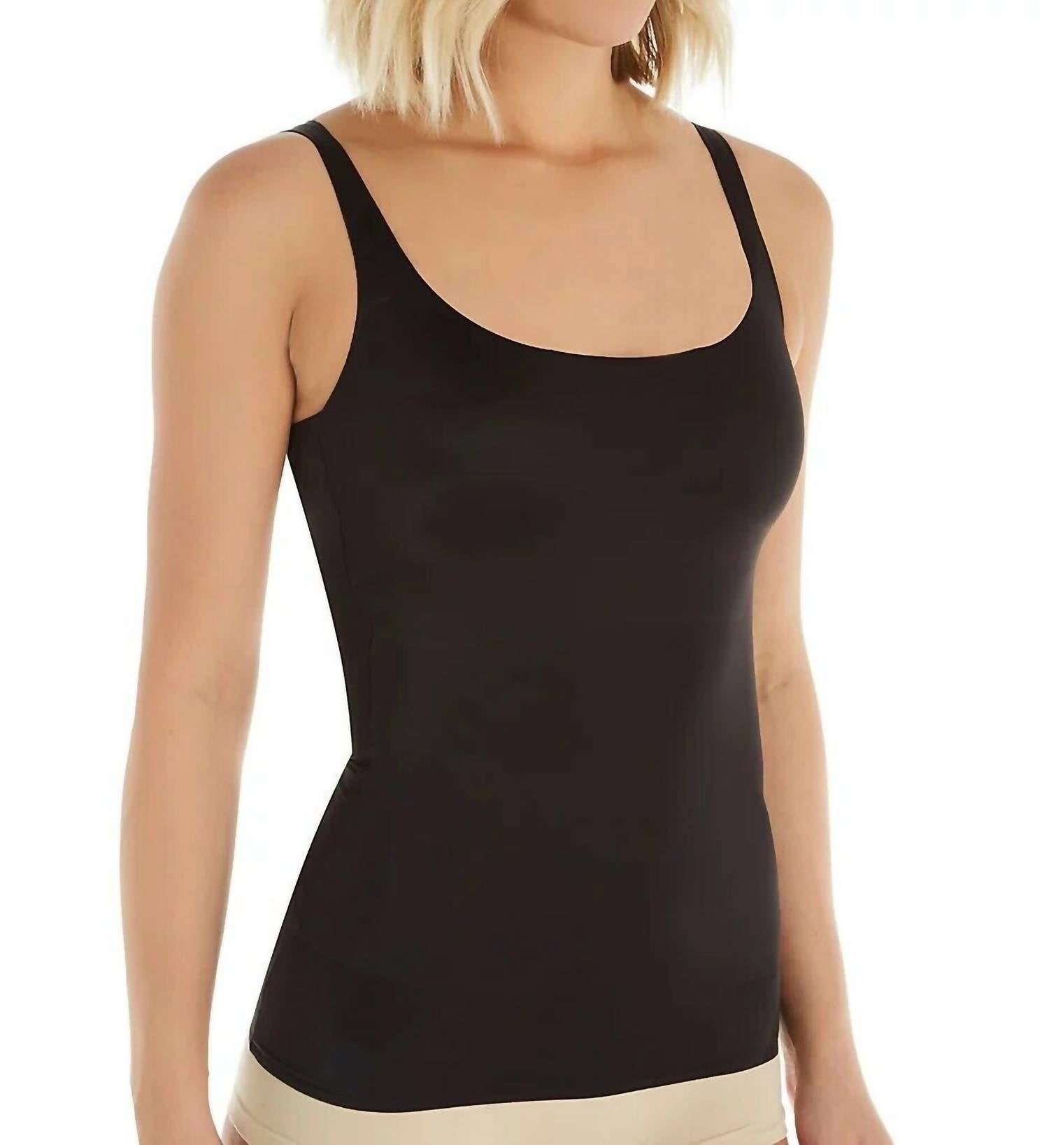 TC Fine Intimates No Side-show Shaping Camisole in black - women's shirt