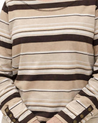 N Touch - Hickory Long Sleeve Button Accent Top
