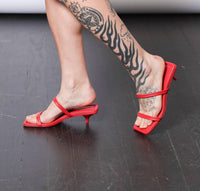 St. Agni - Women's Fine Strap Kitten Heel
