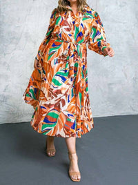 Flying Tomato - Printed Woven Midi Dress