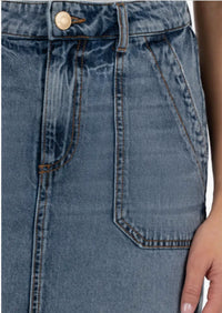 Kut From The Kloth - Bristol Raw Hem Denim Mini Skirt
