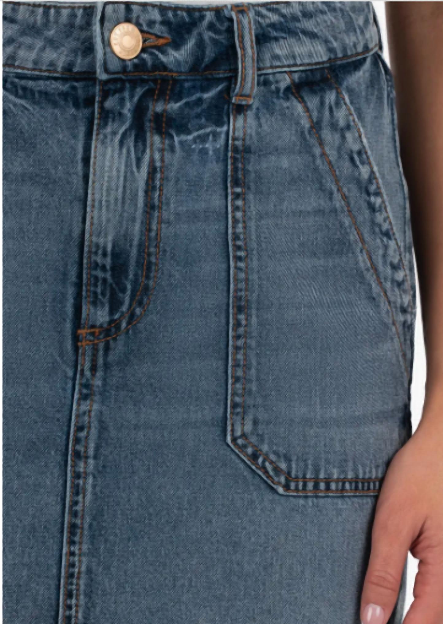 Kut From The Kloth - Bristol Raw Hem Denim Mini Skirt