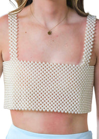Idem Ditto - Crossback Beaded Crop Top