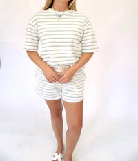 Hyfve - Striped Terry Cloth Two-piece Set
