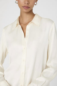 FRENCH CONNECTION Ennis Satin Shirt in classic cream - women's blouse - view 4