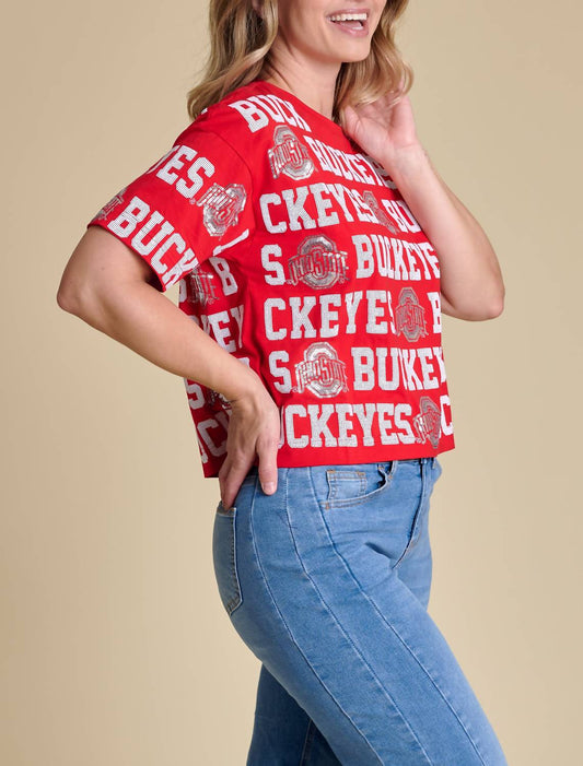 Stewart Simmons - The Sequin Repeat Tee Ohio State