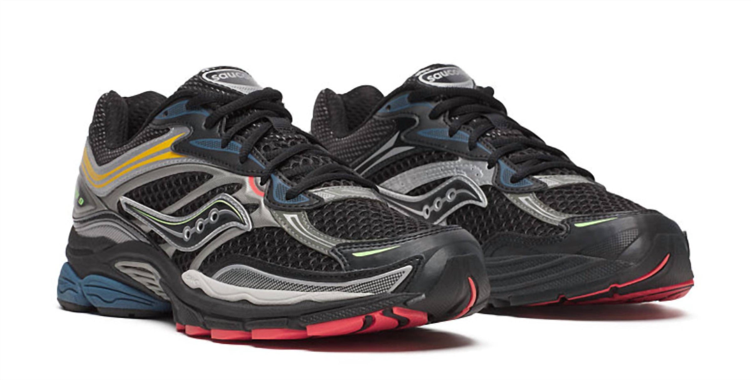 SAUCONY Men's Progrid Omni 9 Sneakers in black multi - men's sneaker - alternate view