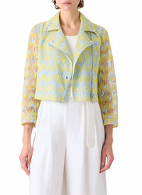 Akris Punto - Scribble Dot Biker Jacket