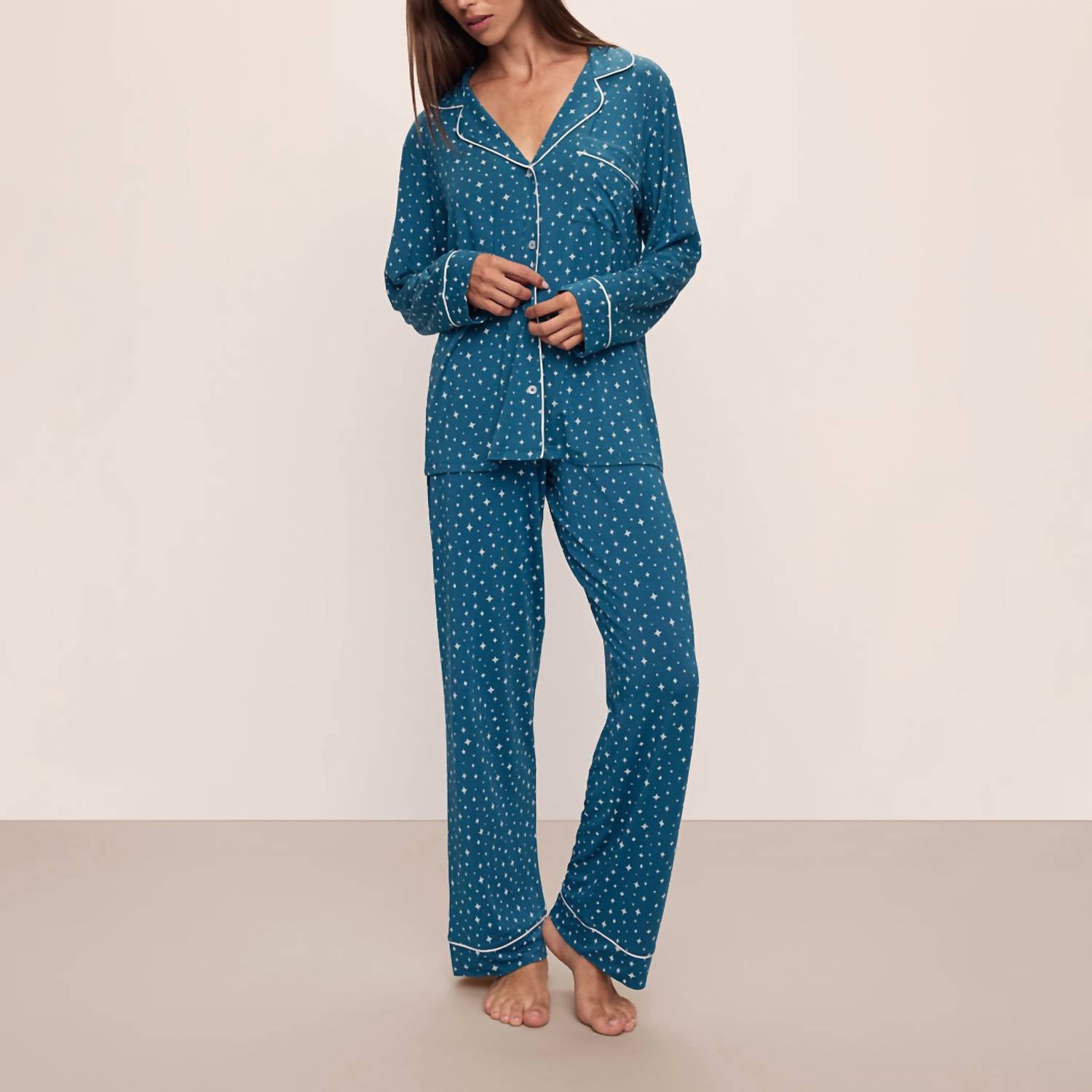 Eberjey - Gisele Printed Modal Long Pajama Set
