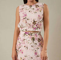 Gilli - Aura Floral Sleeveless Crop Top