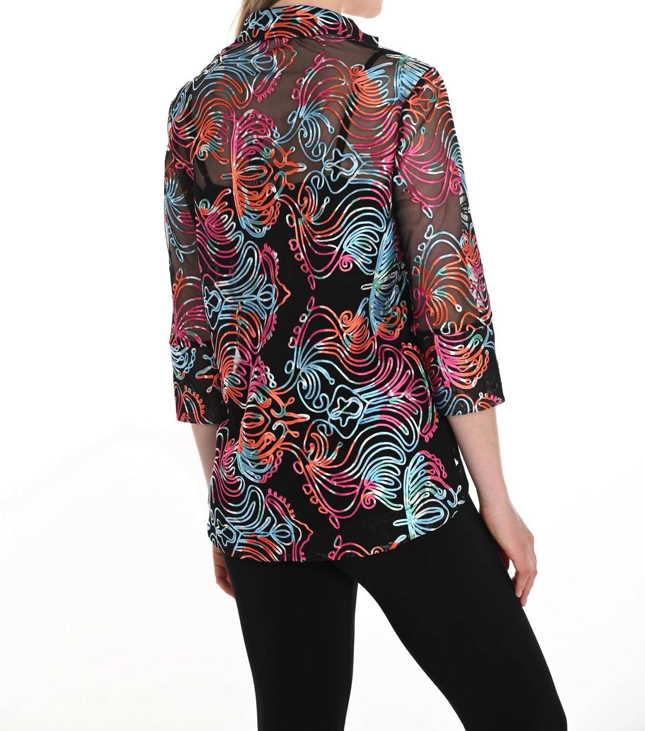 Frank Lyman - Abstract Lightweight Mesh Jacket