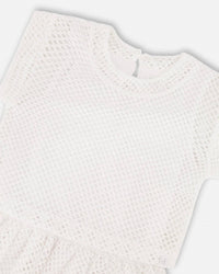 Deux Par Deux - Girl's Bi-material Mesh Dress