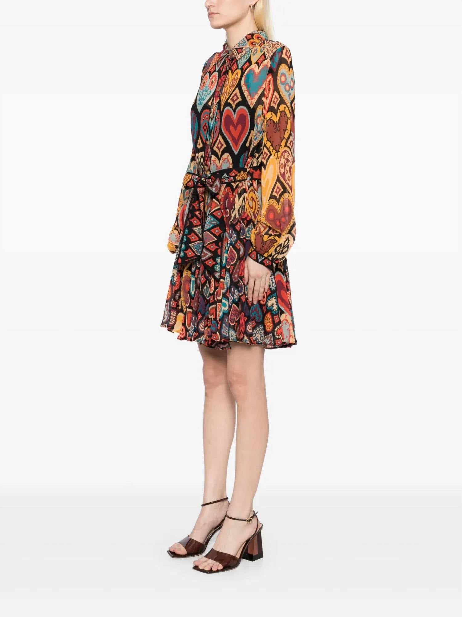 Farm Rio - Belted Mini Shirt Dress