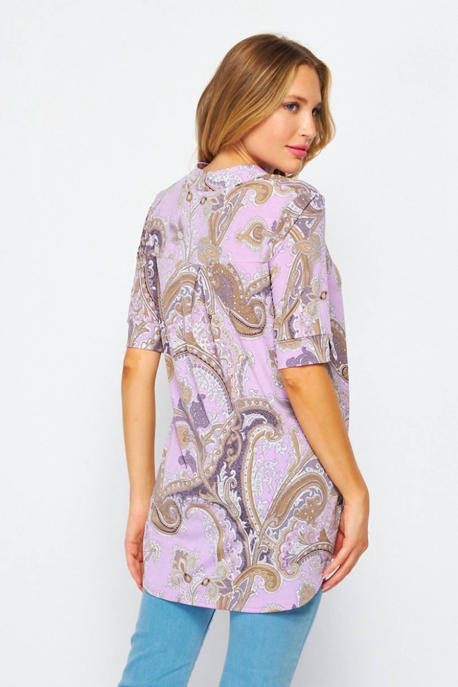 Honeyme - Gabby Top With Sleeve Side Slit Detail