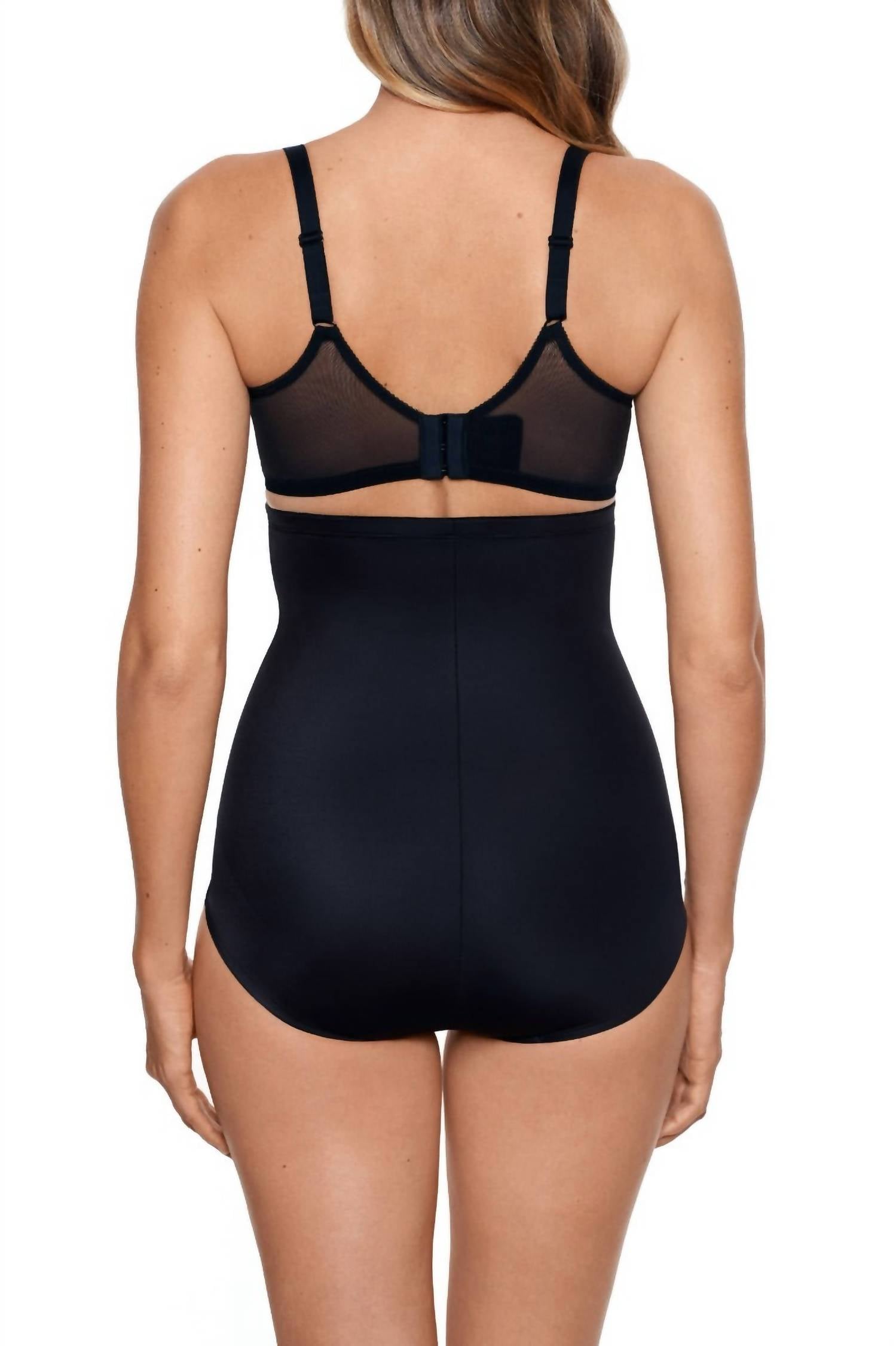 Miraclesuit Modern Miracle Lycra Fitsense Hi-waist Brief in black - women's intimate - detail view