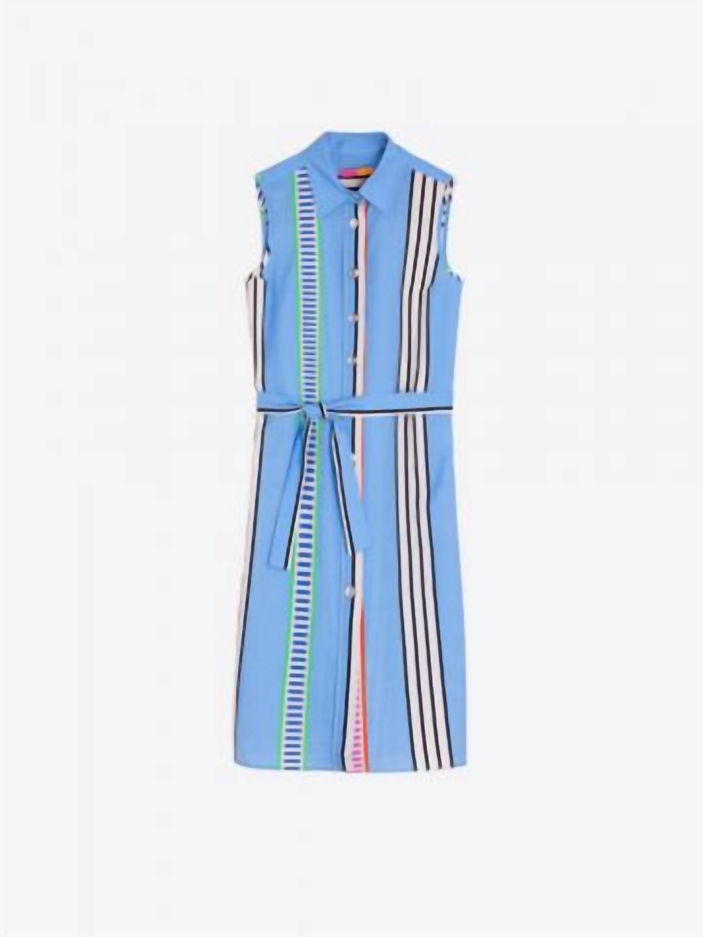 Vilagallo Mariya Dress in azul seersucker - women's dress - view 4