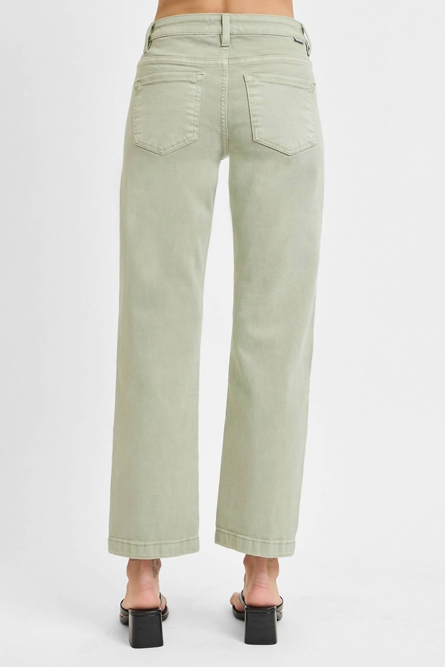 Risen - Mid Rise Straight Jeans