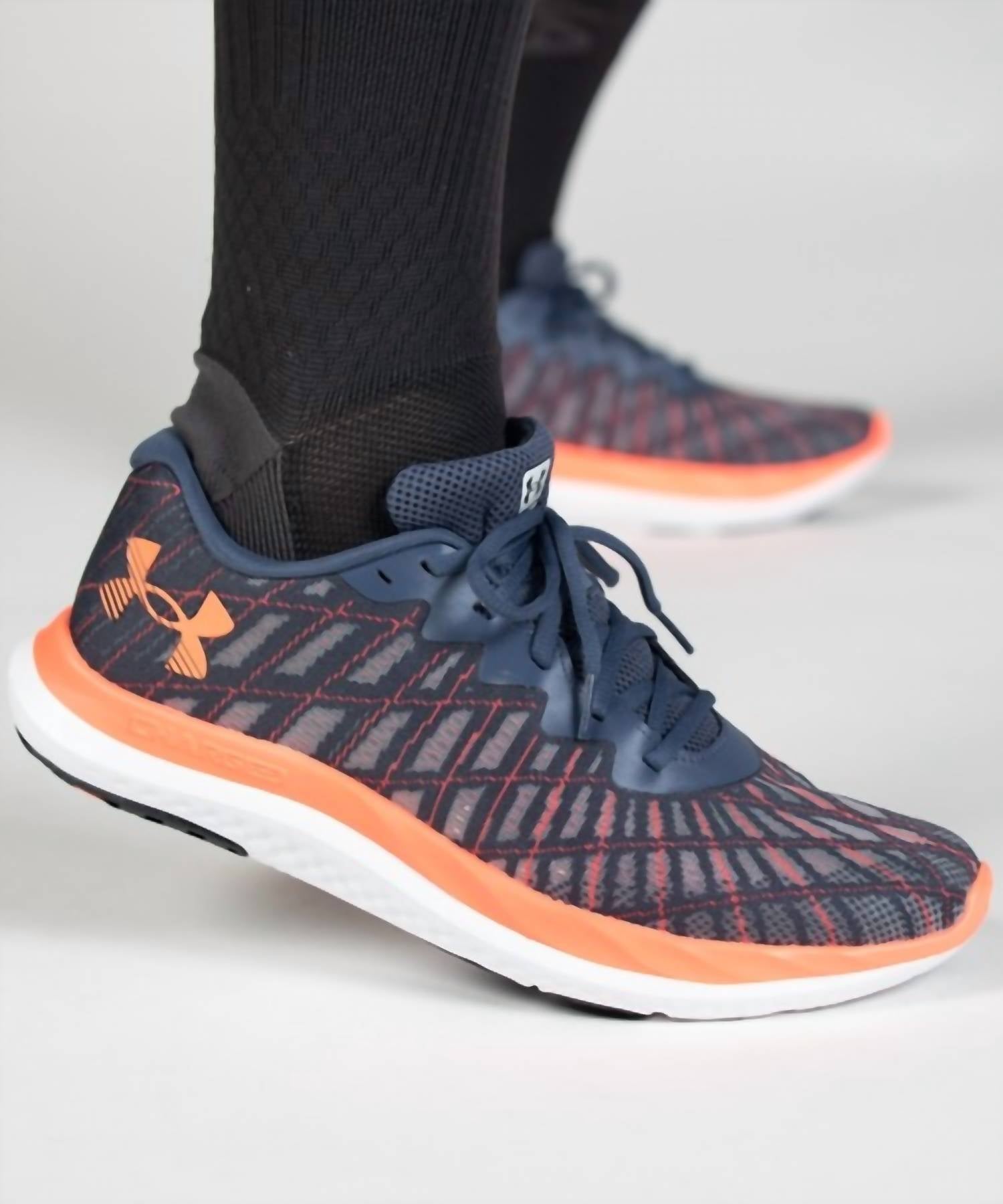 UNDER ARMOUR Men's Charged Breeze 2 Running Shoes in blue - men's shoe - detail view