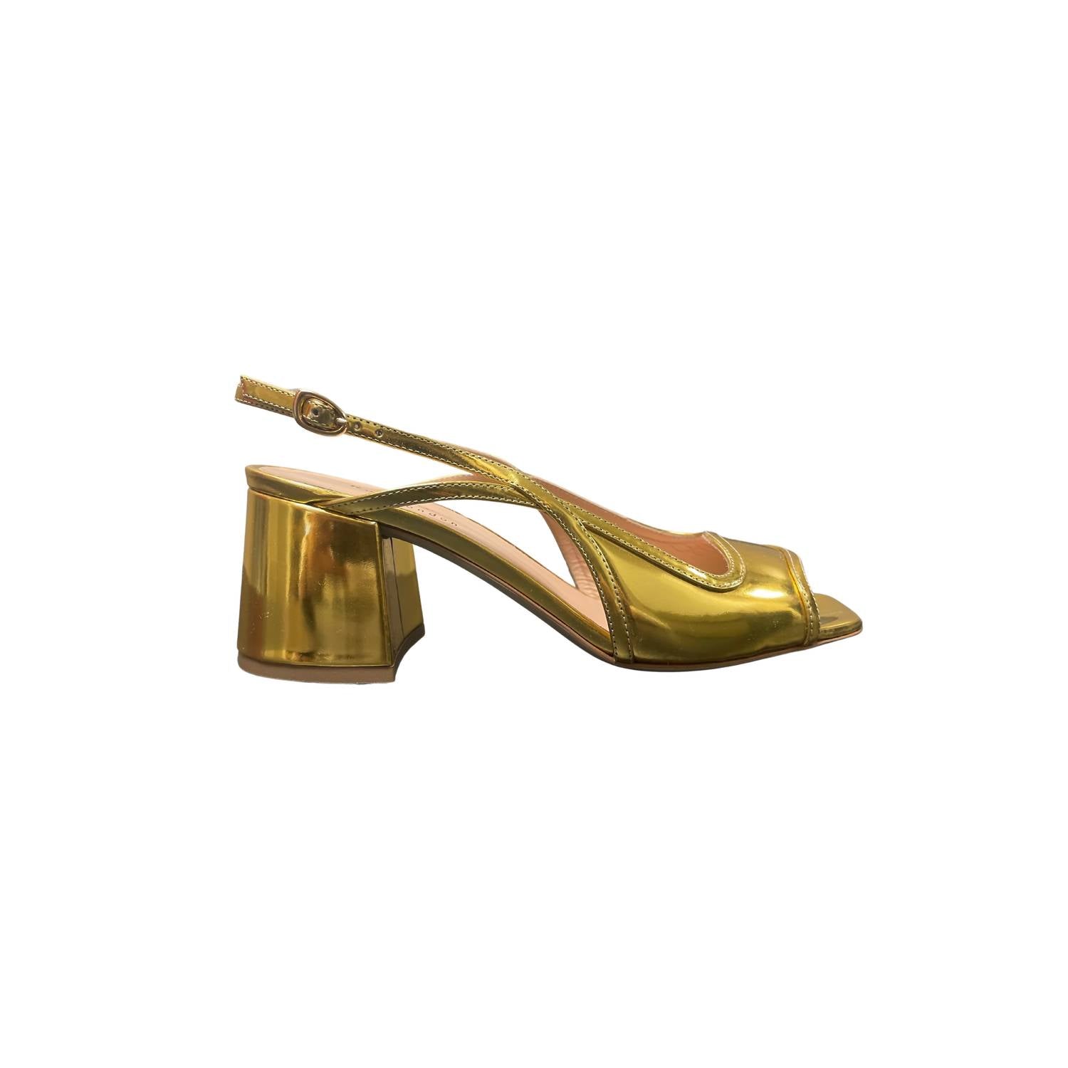 Rupert Sanderson - Women's Calvacade 60mm Block Heel Peep Toe